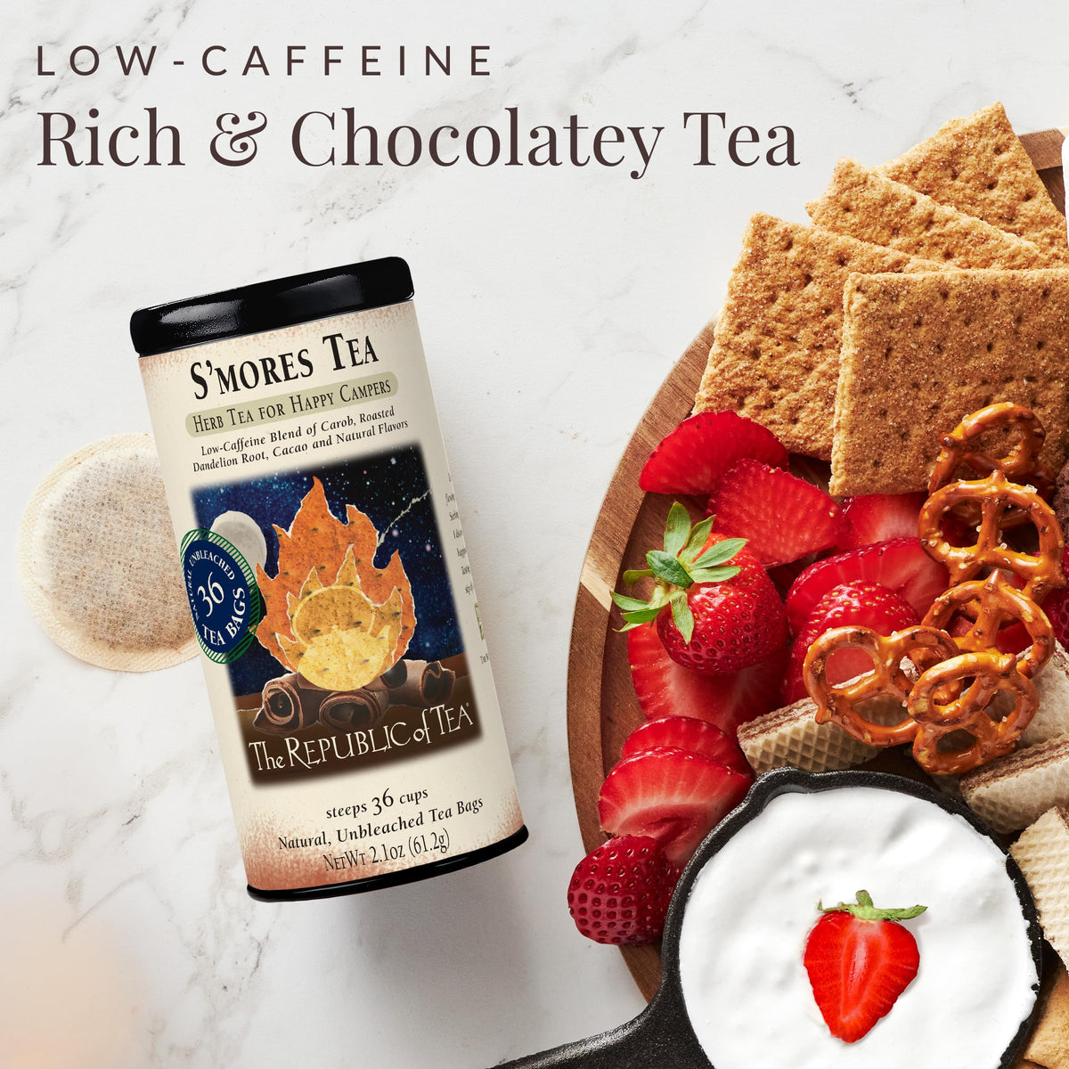Brewing steps for The Republic of Tea S’mores tea to reach peak flavor