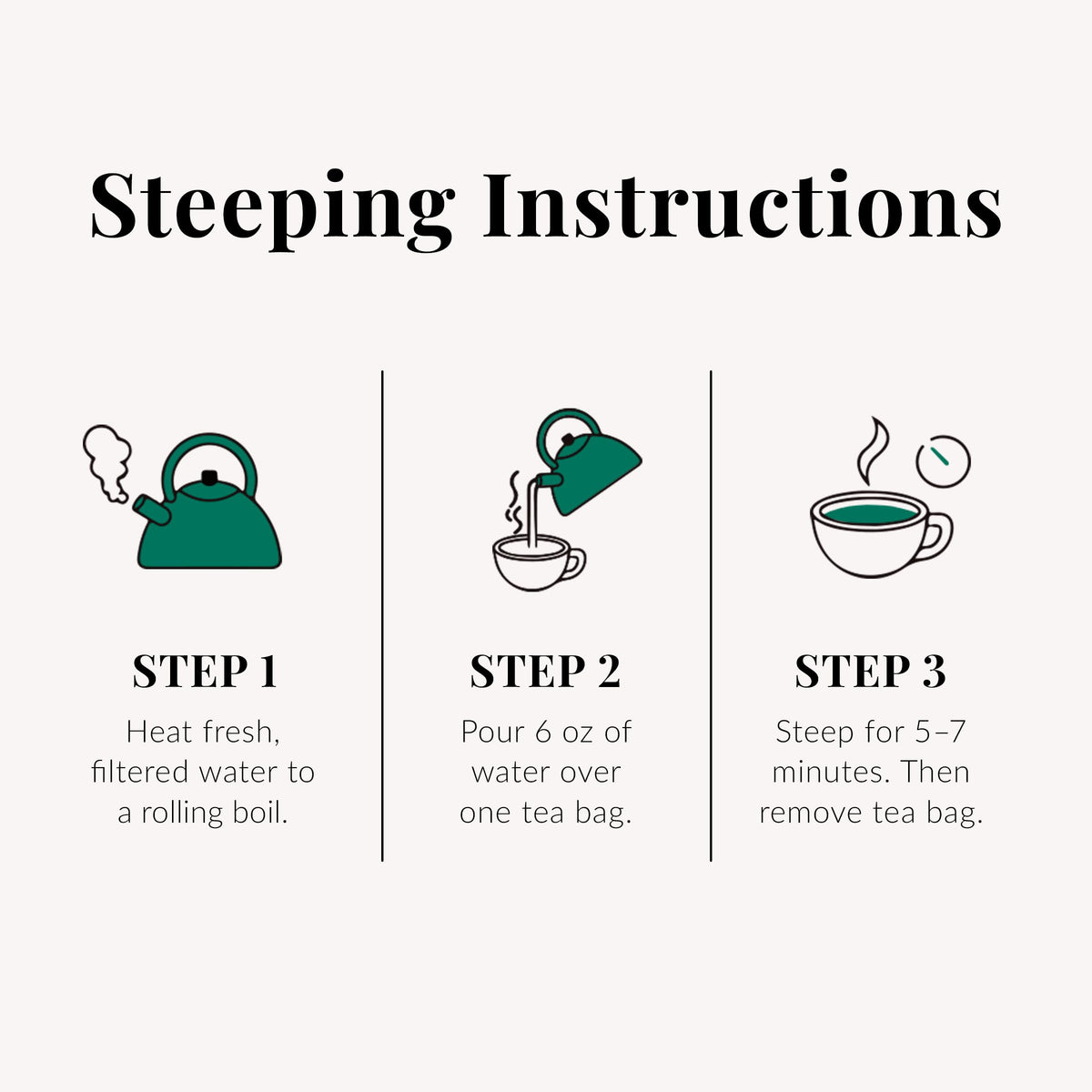 The Republic of Tea brewing scene invites caffeine-free relaxation with hot water.