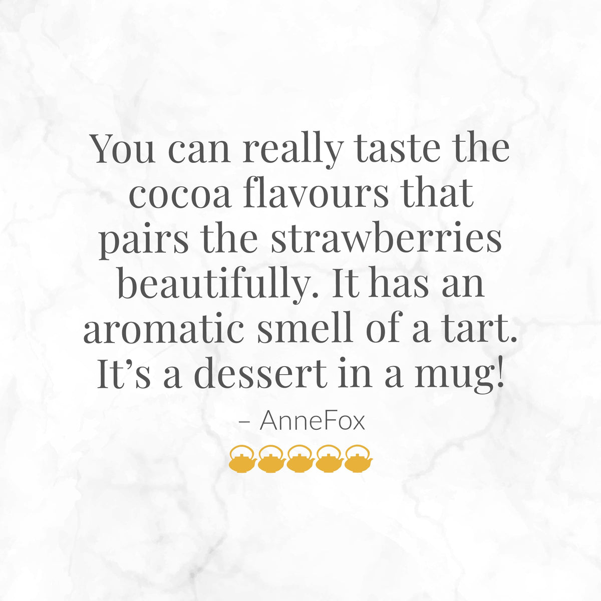 Milk pairing enhances The Republic of Tea Strawberry Cuppa Chocolate flavor.