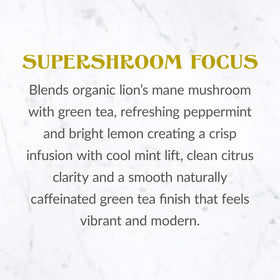 Mint and lemon aroma complements the SuperShroom Focus blend