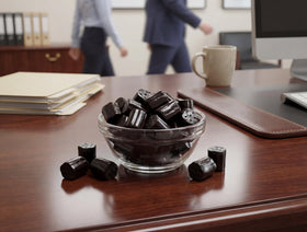 Emporium Candy Black Licorice Bites ideal for sharing at gatherings.
