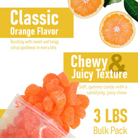 Resealable bag image showing convenient portion control for Sarah's Candy Factory gummies
