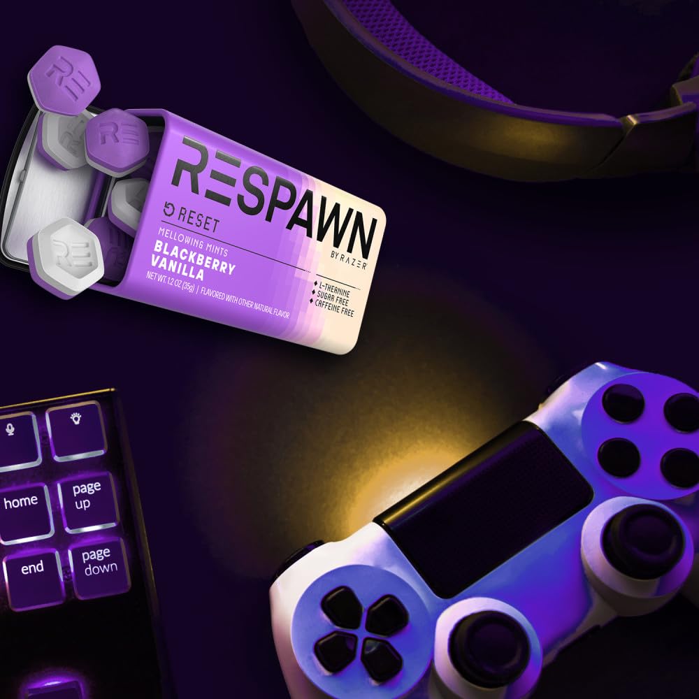 RESPAWN by Razer Blackberry Vanilla Mints after workouts for fresh breath
