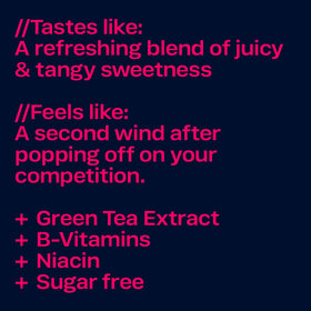 Close-up of a RESPAWN gum piece, highlighting flavor and low calories.