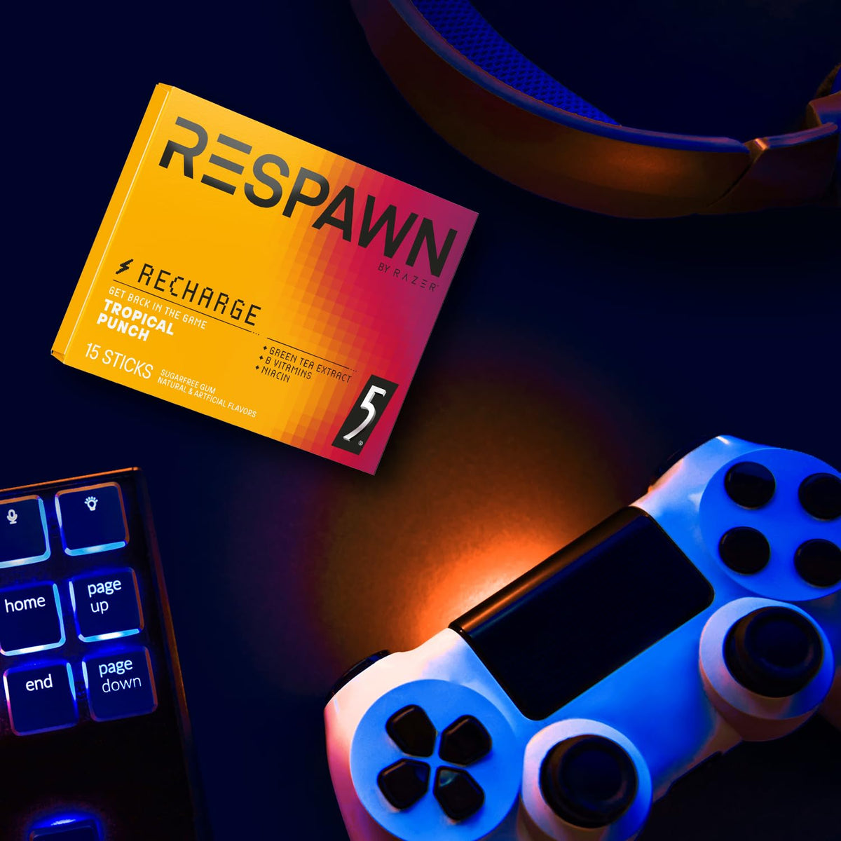 Bulk box packaging of RESPAWN by Razer gum for teams and events.
