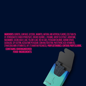 Ingredient panel glimpse on RESPAWN energy gum with green tea extract and L-Theanine