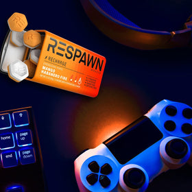 Desk setup with RESPAWN mints for study or work refresh