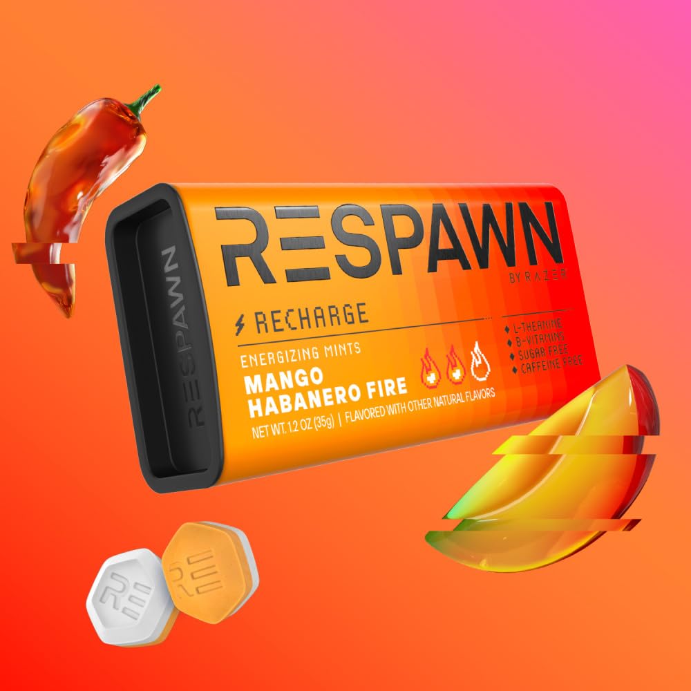 RESPAWN by Razer pack back showing flavor and sugar-free benefit