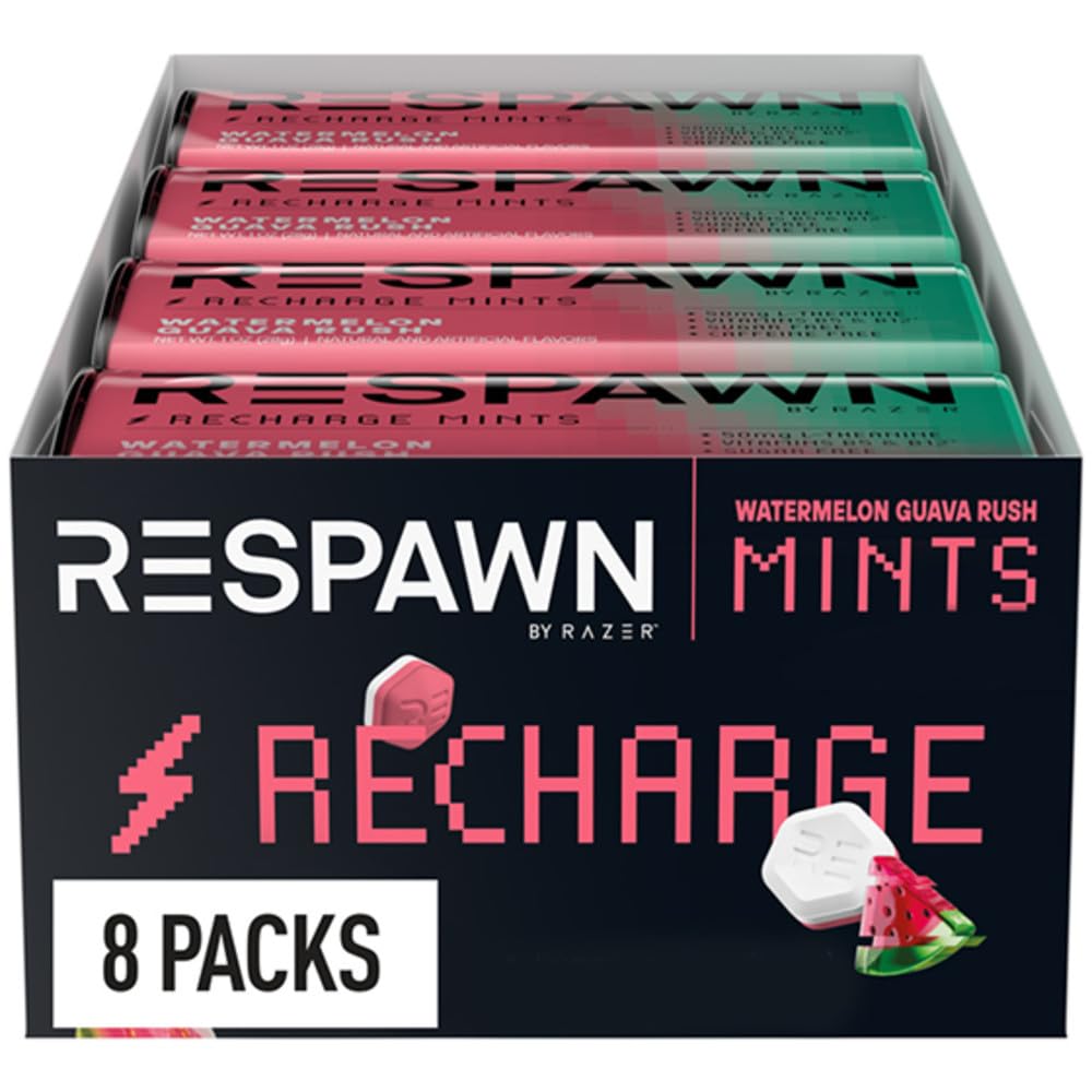 RESPAWN by Razer Watermelon Guava mints bulk pack for on-the-go breath refresh