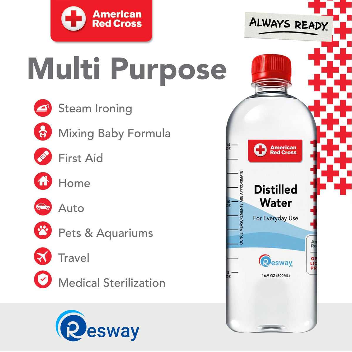 Resway water in BPA-free USA-made packaging for everyday reliability