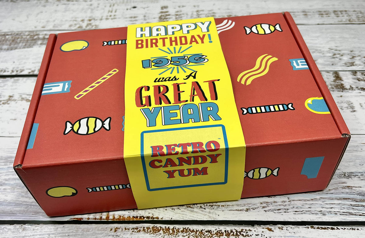 RETRO CANDY YUM 70th birthday gift brightens milestone celebrations.
