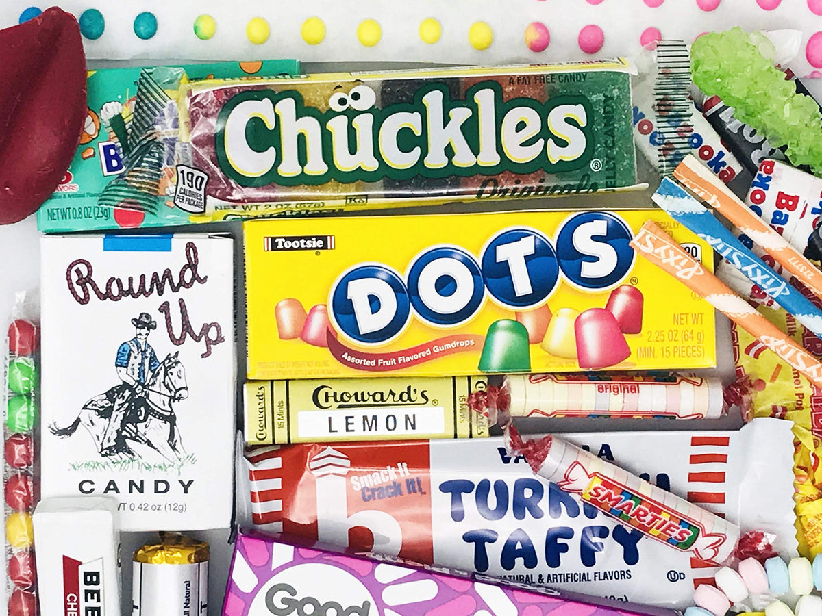 RETRO CANDY YUM gift box reveals retro treats for celebrations.