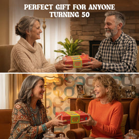 Retro Candy Yum gifting setup highlights a fun retro surprise for guests.