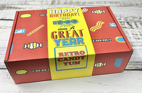 Ready-to-gift packaging by Retro Candy Yum makes milestones sweeter