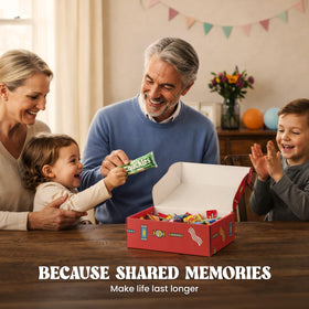Retro Candy Yum variety candies tempt guests with familiar flavors from childhood memories.