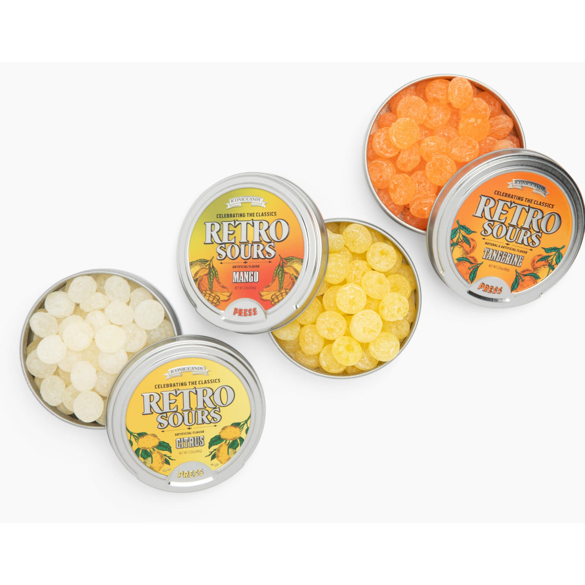 Retro Sours Mango Sour Explosion: a zingy burst ideal for quick flavor thrills.