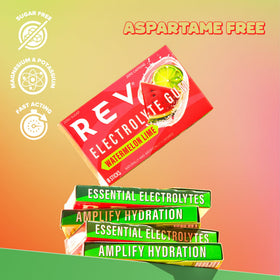 REV Electrolyte Gum Watermelon Lime close-up of soft chew texture