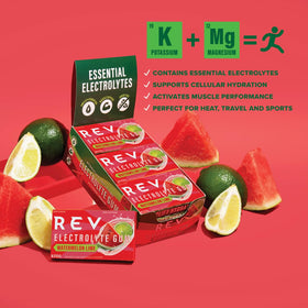 REV Electrolyte Gum ready in a sport bag for workouts
