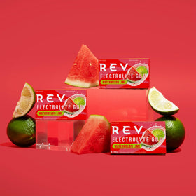 REV Electrolyte Gum features vitamins B6 and B12 for daily support