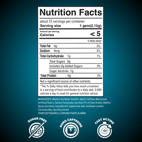 REV Gum polar mint label closeup emphasizing sugar-free formula.