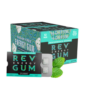 Rev Gum spearmint flavor chews provide a refreshing cue for quick focus.