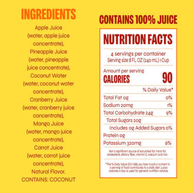 Revl Fruits smoothie-ready pineapple-mango juice supports quick, refreshing breakfasts.