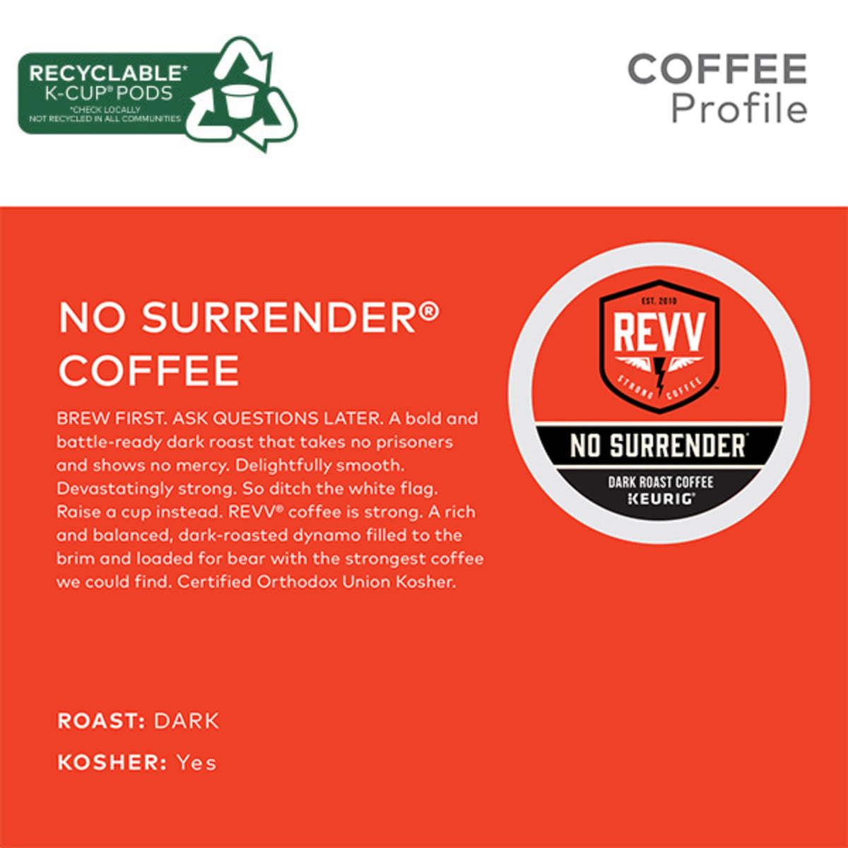 REVV No Surrender cup steaming captures inviting aroma and energy-boosting potential