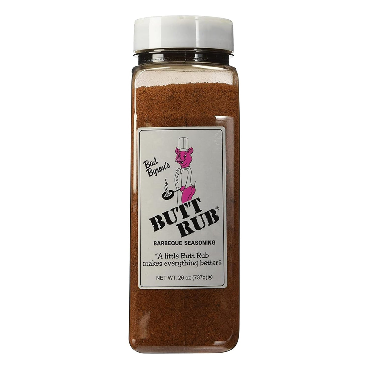 Rex Bad Byron's Barbecue Rub jar for rich, balanced flavor on multiple meats.