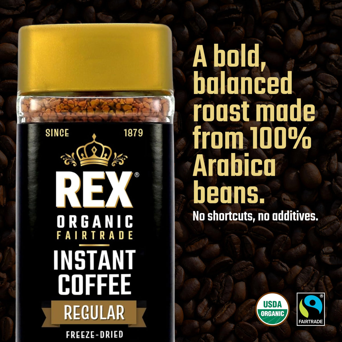 REX COFFEE organic and fairtrade certifications indicate ethical sourcing