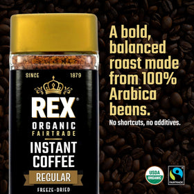 REX COFFEE organic and fairtrade certifications indicate ethical sourcing