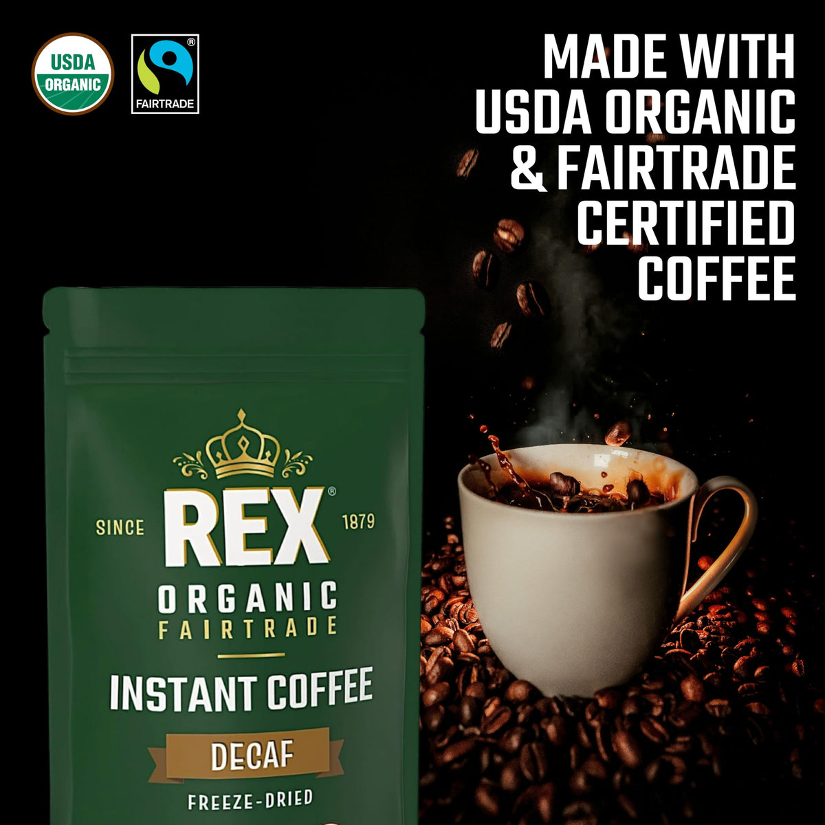 REX COFFEE Purity-tested for mold and mycotoxins, ensuring quality.