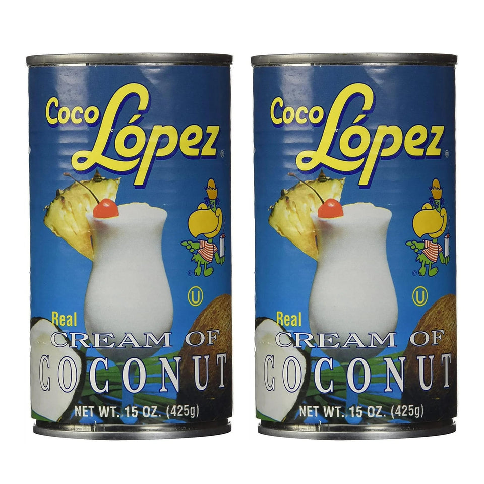 Rex Cream of Coconut 15oz can front view, perfect for Piña Coladas and smoothies.