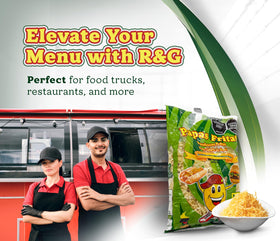 R&G Angel Hair Potato Chips as hotdog topping for extra texture.