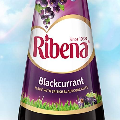 Ribena label closeup, showcasing original blackcurrant flavor.