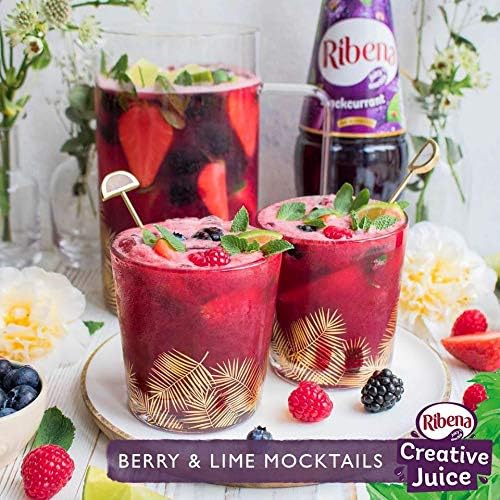 Ribena packaging 4-bottle display, ready for family gatherings.