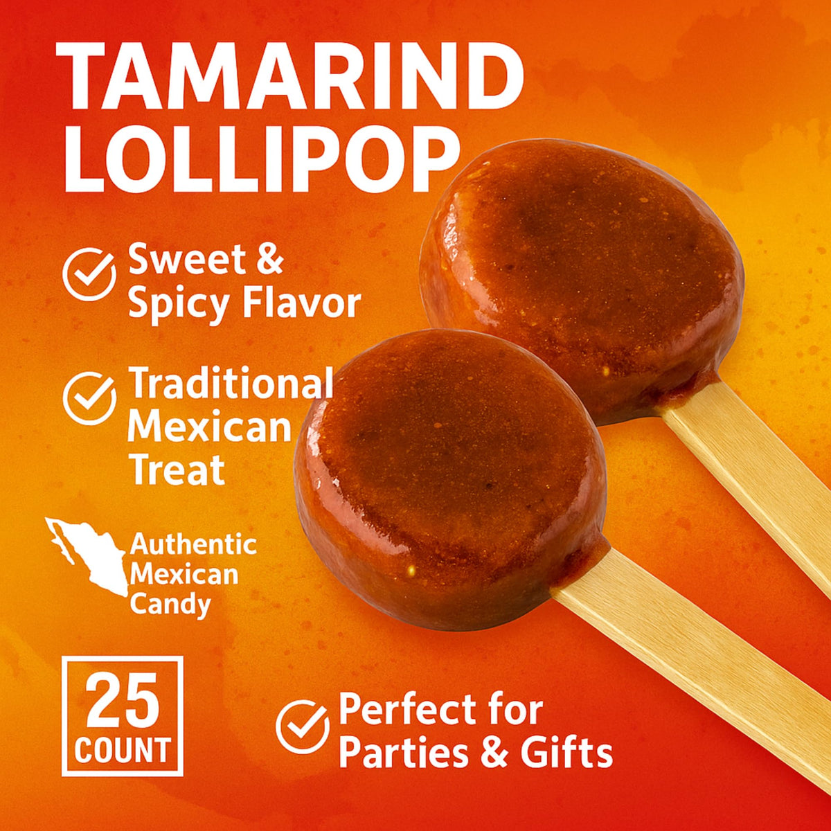 Ricaleta tamarind lollipop closeup—premium Mexican candy experience in every lick.