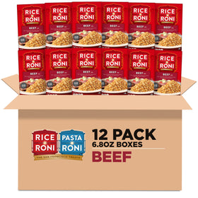 Rice-A-Roni Beef flavor boxes ready in 15 minutes for a family-friendly dinner