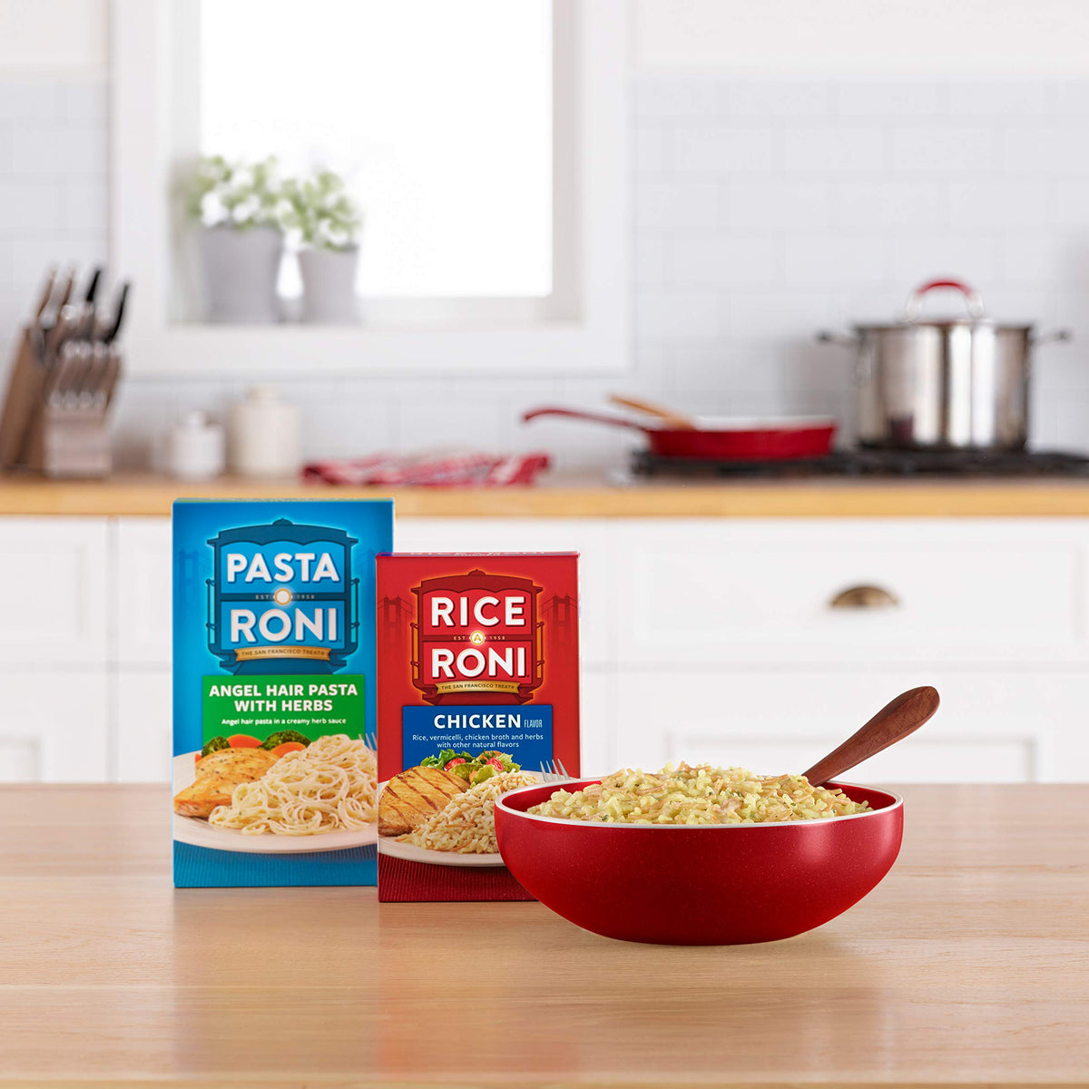 Rice-A-Roni Chicken served-family-dinner plated dish highlights a comforting weeknight meal.