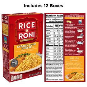 Rice-A-Roni Creamy Four Cheese simmering on the stove in 15 minutes