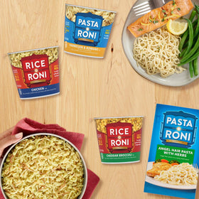 Rice-A-Roni Cups 12-pack, quick side dish or snack option.