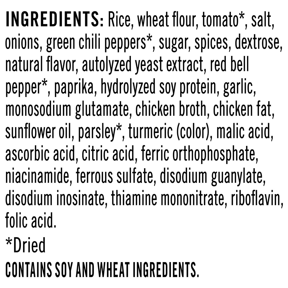 Rice-A-Roni Mexican Style nutrition info highlighting six grams of protein per serving.