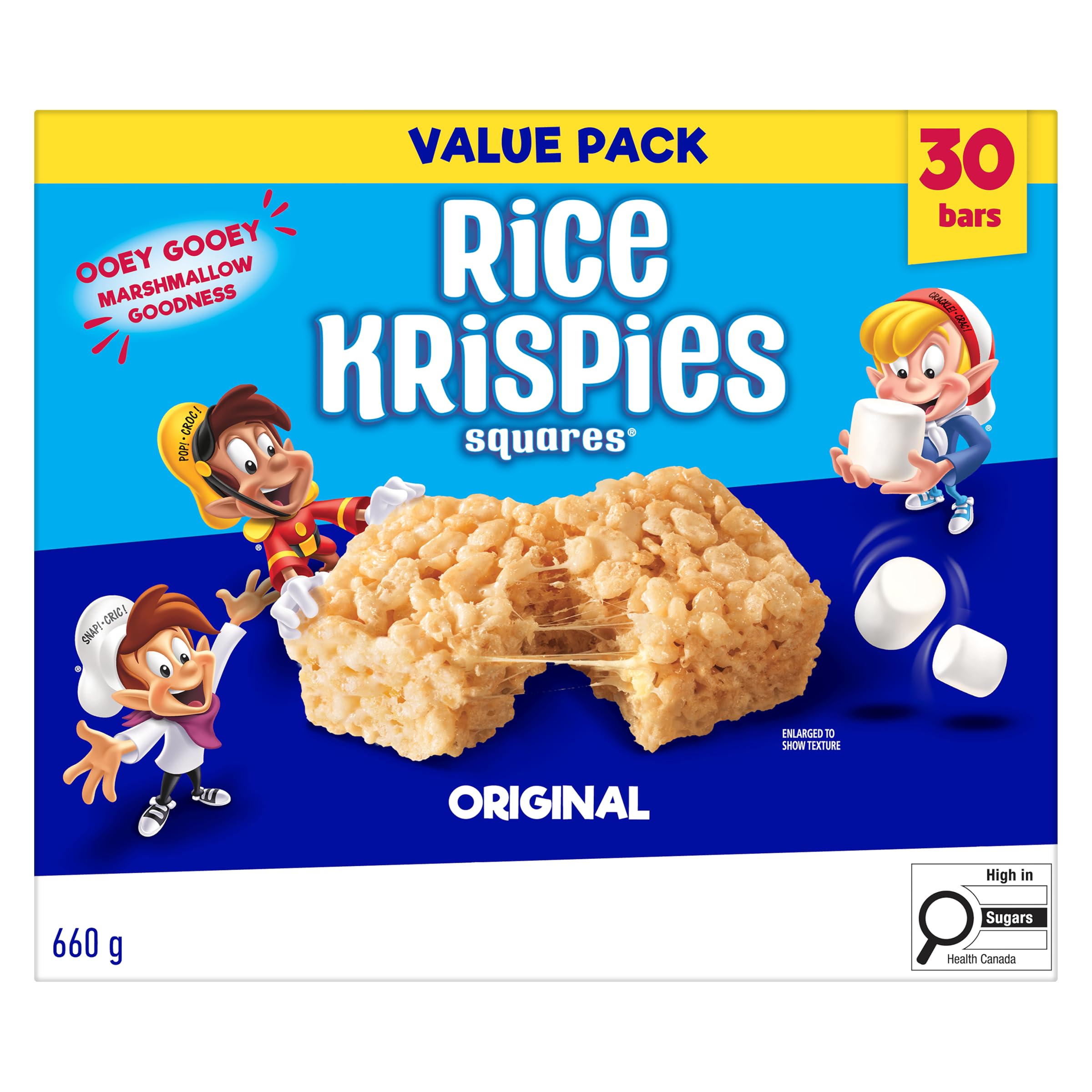 Kellogg's Rice Krispies Squares 660g Jumbo Pack – Original, 30 Bars (I ...