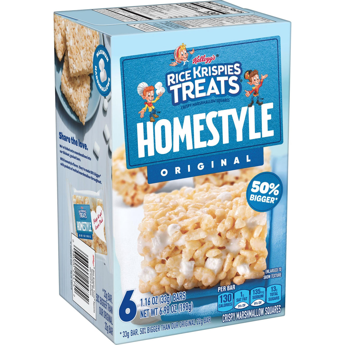 Rice Krispies Treats Homestyle bars in a school backpack snack