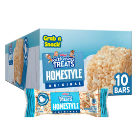 Rice Krispies Treats Homestyle Original box front, ideal family snack on the go