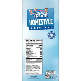 Office desk with Rice Krispies Treats Homestyle Original as a quick treat