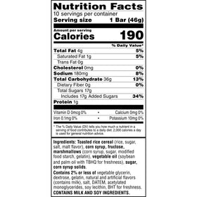 Pantry display of Rice Krispies Treats Homestyle Original box for easy access
