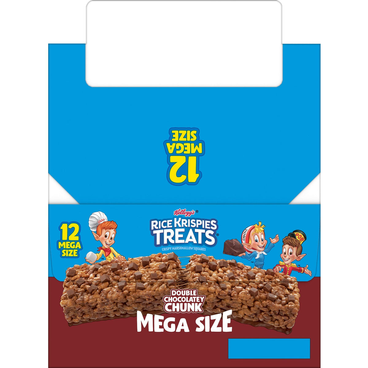 Rice Krispies Treats Mega Bar chocolate pieces close-up highlighting crunch