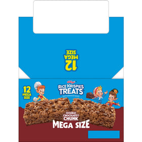 Rice Krispies Treats Mega Bar chocolate pieces close-up highlighting crunch