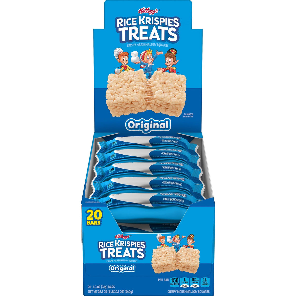 Rice Krispies Treats Original bar packaging enables easy sharing and on-the-go snacking.