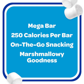 Candy-coated chocolate pieces visible in Rainbow Mega Bar.